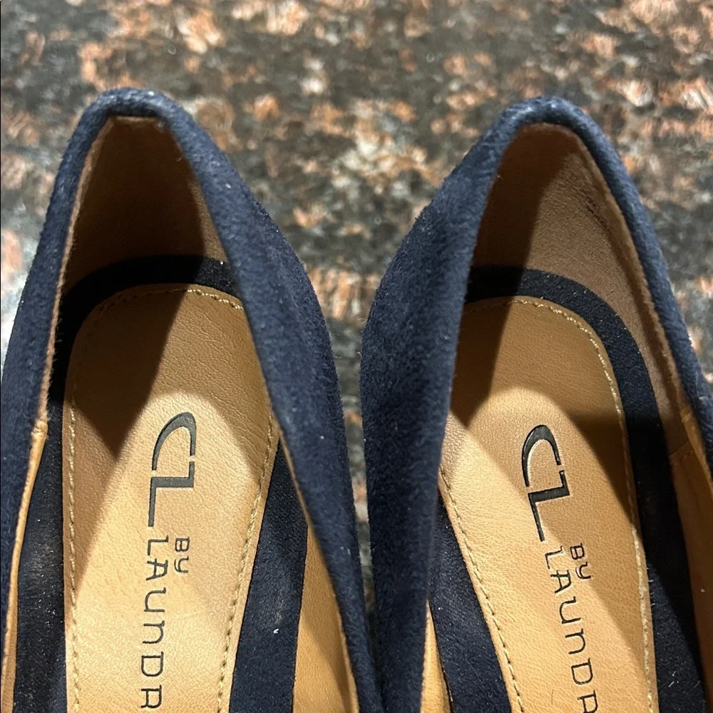 CL by Laundry Dark Blue Wedges 5.5 - Picture 11 of 11
